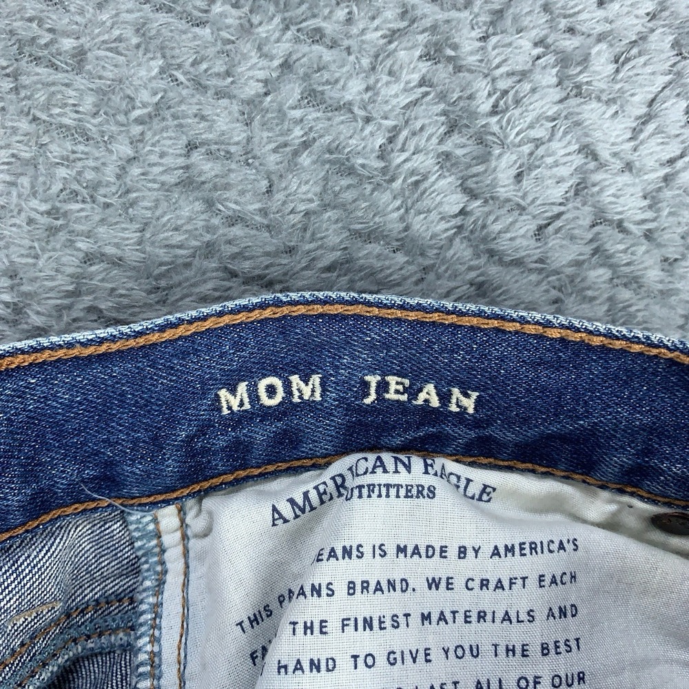 American Eagle Mom Jean Jeans Women's Size 2 Regular Blue Stretch 28x27 - Picture 4 of 11